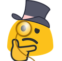 classyblobthink blob emoji