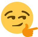 Smirk_one_hand Discord emoji