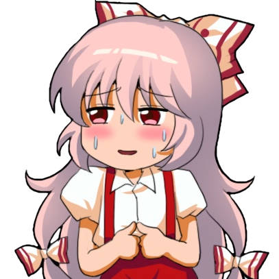 mokou_sweat Discord emoji