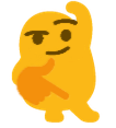 SmugThinkBlob Discord emoji