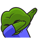 pepe-dab Discord emoji
