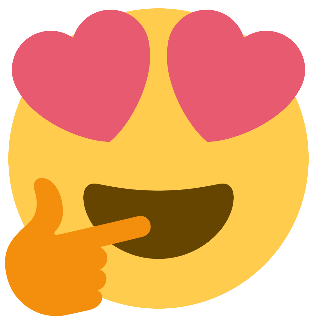 HeartEyesThinking cute emoji